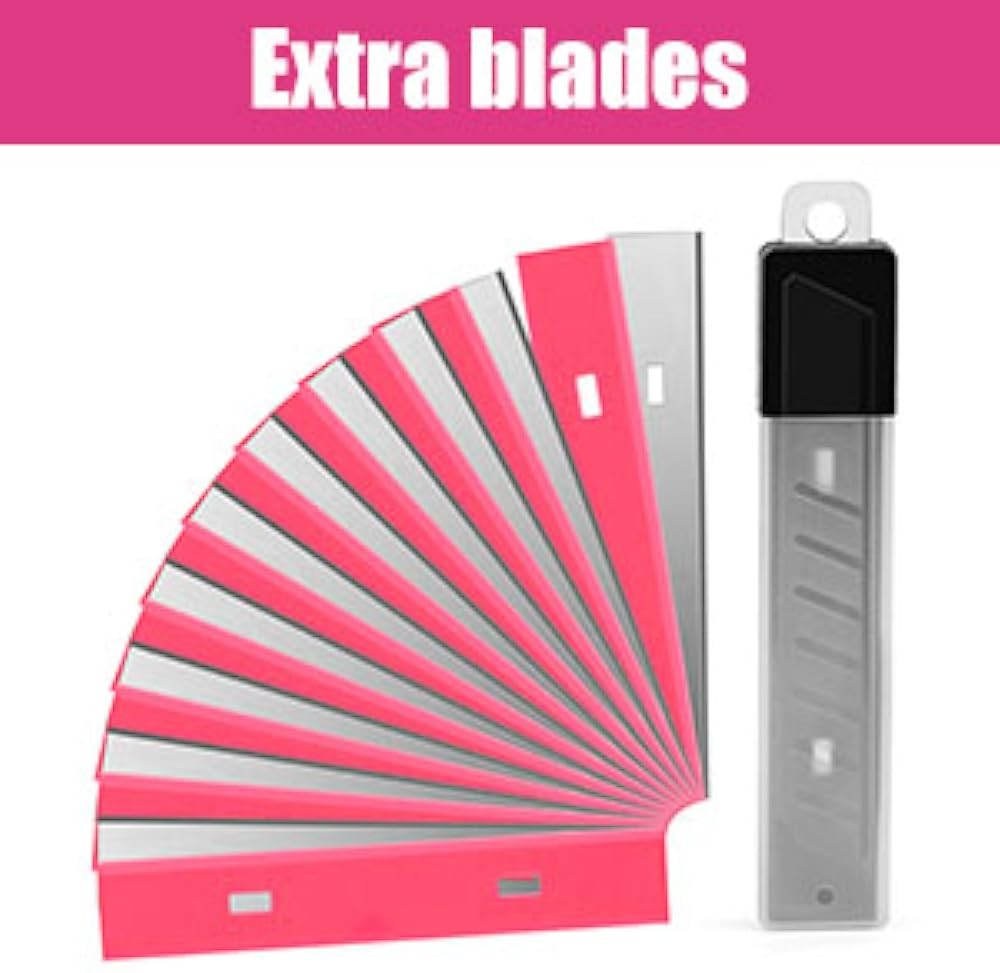THINKLEARN Blade Scraper Tool, Pink Scraper with Replacement