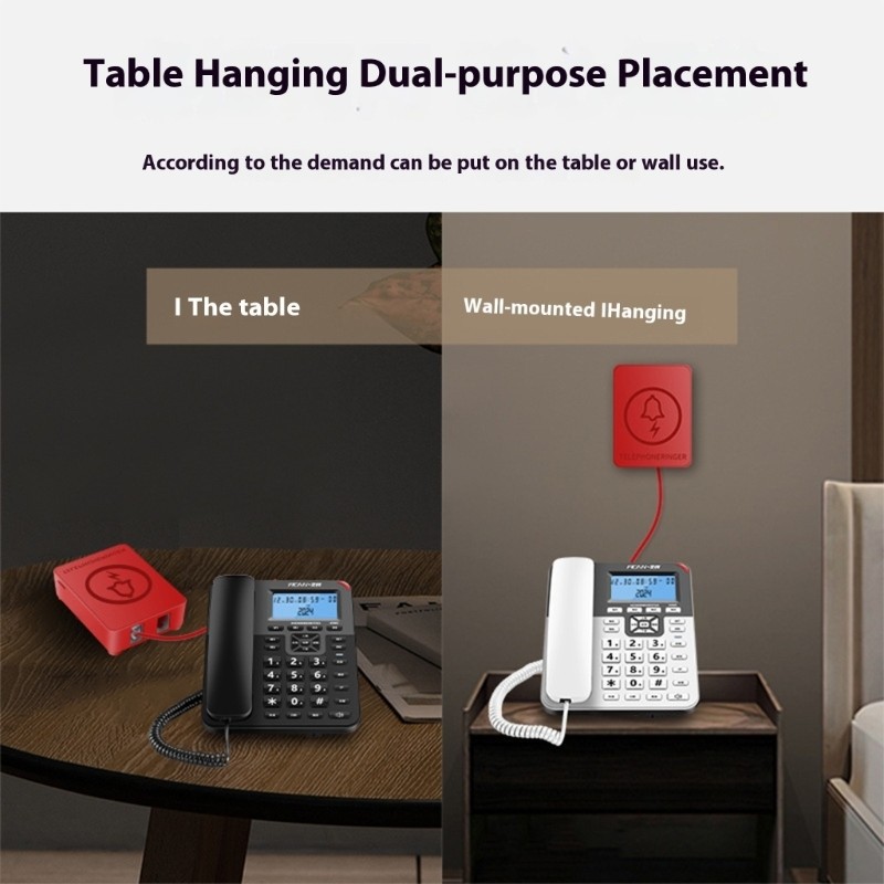 Dustproof Telephone Bells Amplifiers Synchronized Sound Visual Warning for