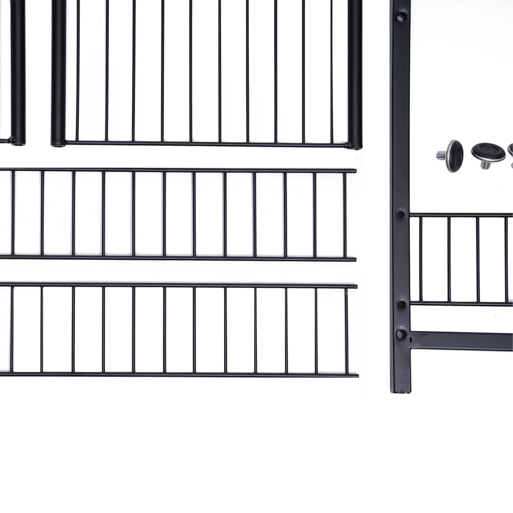 Kitchen Baker's Rack 4 Tier Rolling Metal Storage Shelf Black 55" Height+Wheels