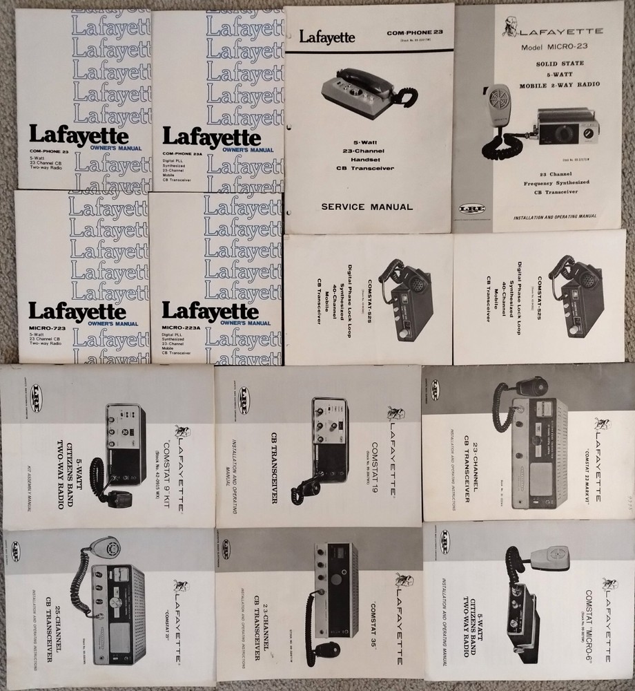 Lafayette COMSTAT COM-PHONE MICRO TELSAT Original Owner's manuals