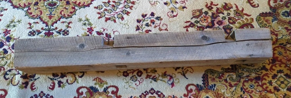 Antique Original Fireplace Mantle Beam 49"x6"x6" Solid, Rustic, Salvage