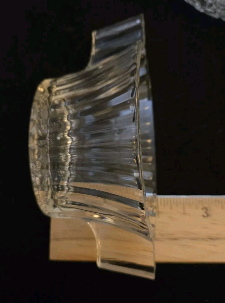 HEISEY RIDGELEIGH Vintage Mini SUGAR Clear Glass Lined Solid Handles