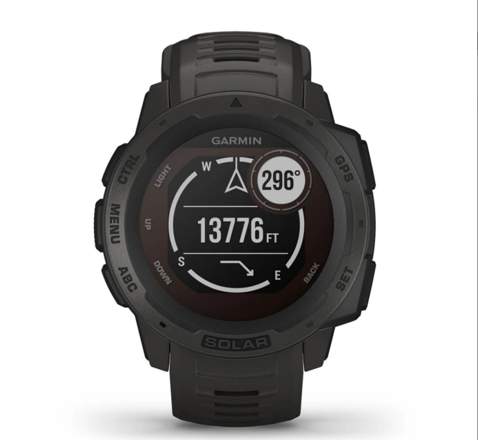 Garmin Solar Standard Edition | Rugged Smartwatch with Solar Charging | Graphite