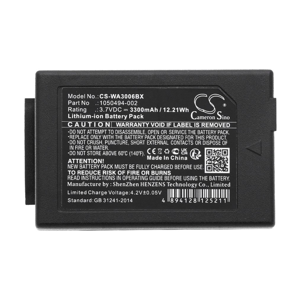 3300mAh 12.21Wh Battery for Zebra WorkAbout Pro 4,WorkAbout Pro G4