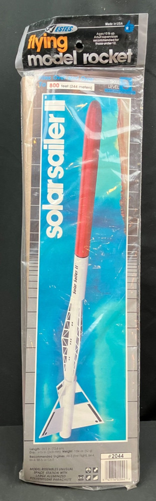 Long OOP Estes Solar Sailer II Flying Model Rocket Kit #2044 - Sealed