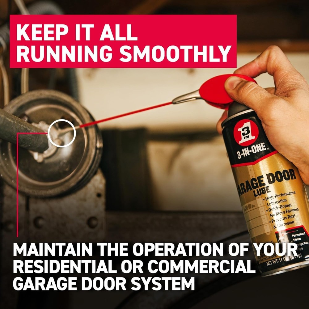 High-Performance Garage Door Lubricant with Smart Straw - 6 Pack