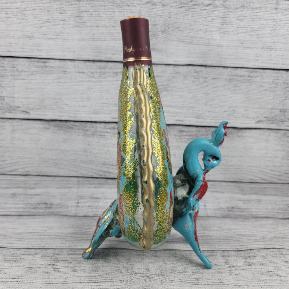 Proshyan Brandy Bottle Painted Colorful Art EMPTY Decanter