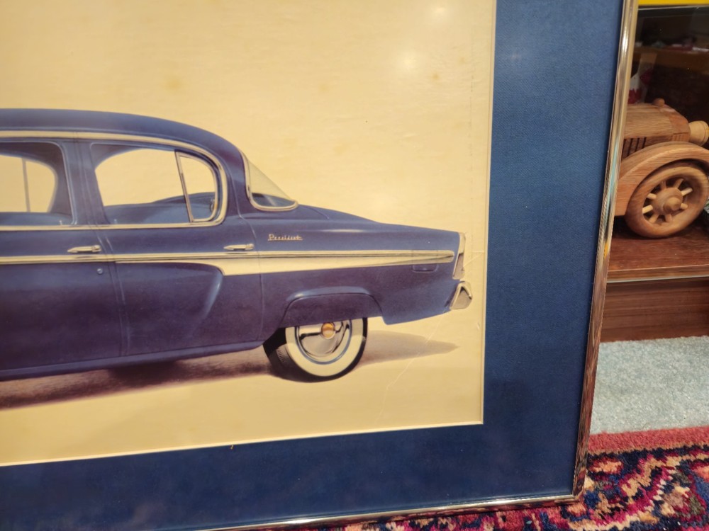 1955 STUDEBAKER ACCESSORY COMMANDER PRESIDENT ORIGINAL SHOWROOM POSTER *2 FRAMED