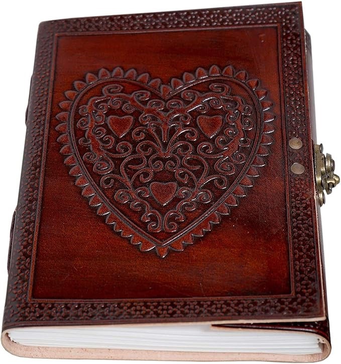 Handmade Genuine Leather Journal 8x6" Vintage Rustic Notebook Single Lock Diary