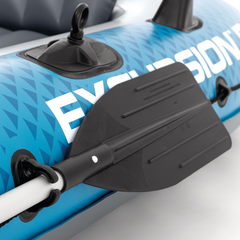 INTEX Excursion 5 Inflatable Boat Set w/54" Oars, Pump, & Rod Holders (Open Box)