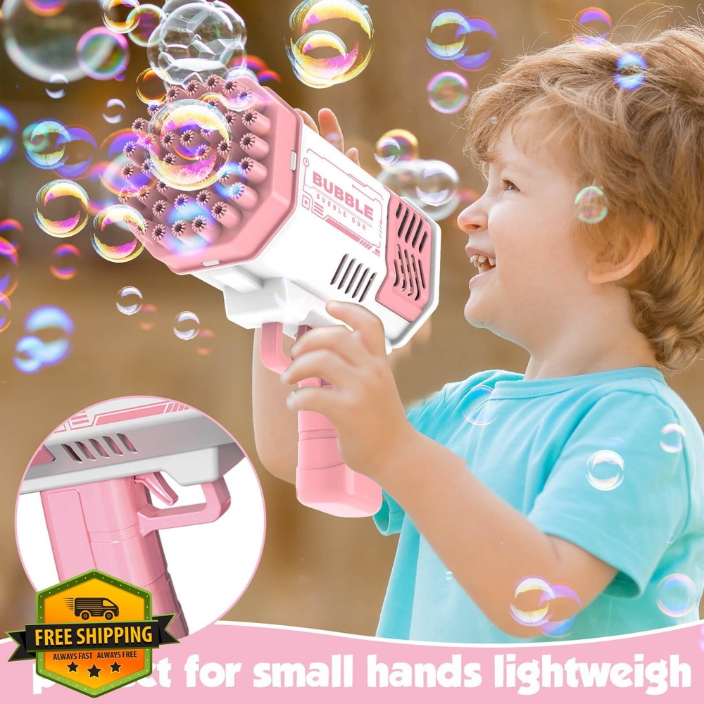 Bubble Machine for Kids, 3-8 Years, Bubble Solution, Outdoor Toy