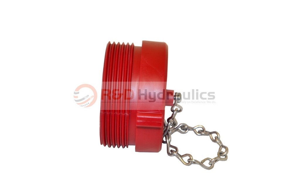 2pk Fire Hydrant Adapter Plug and Chain 1-1/2" NST(M) Polycarbonate Red