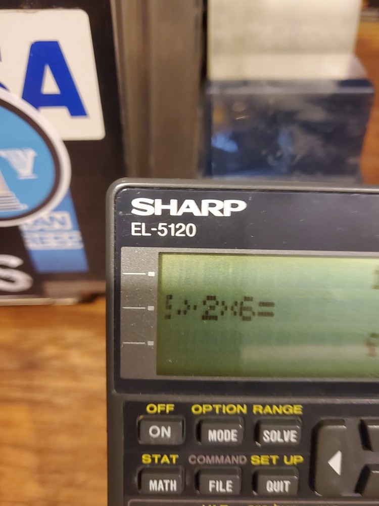 Sharp EL-5120 Solver Programmable Scientific Calculator LCD Glitchy PreOwn WORKS
