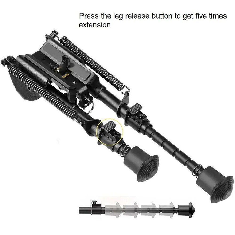 6-9Inch Precision Tactical Rifle Bipod Tactical Spring Return Rail Mount Adapter