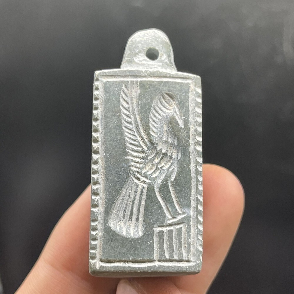 Unique Ancient Bactrian Kingdom Old Jasper Seal Stamp Pendant With Impression￼
