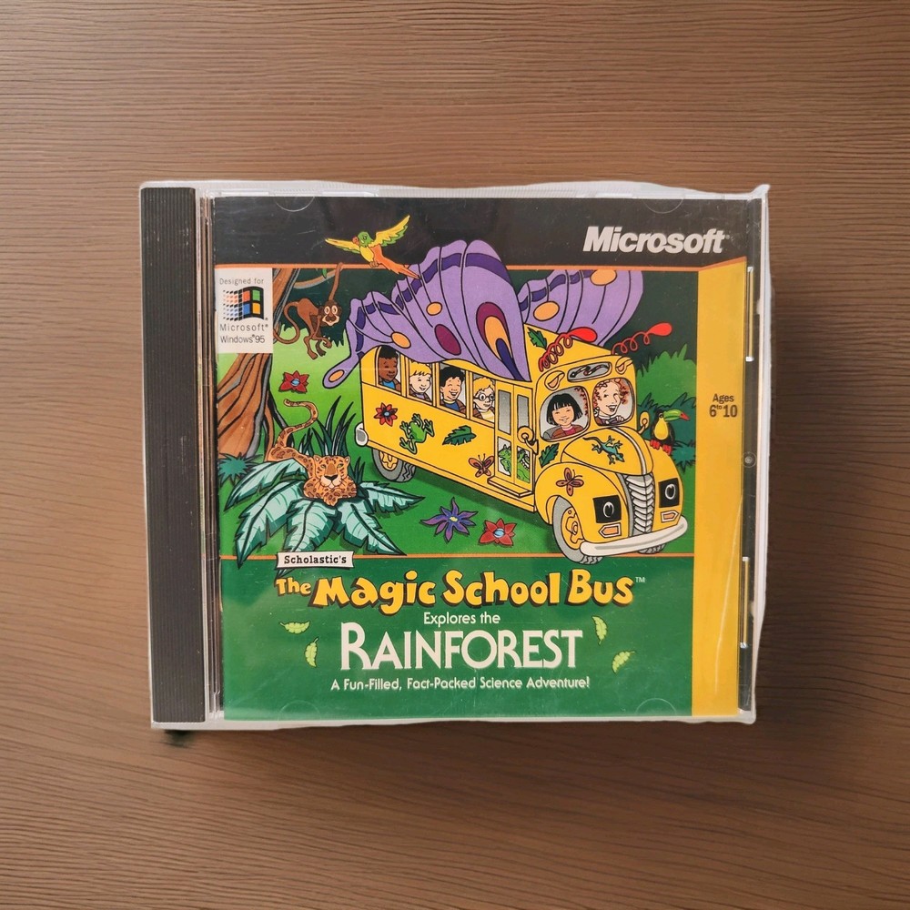 The Magic School Bus Rainforest Schoolastics 1996 PC CD-ROM Microsoft