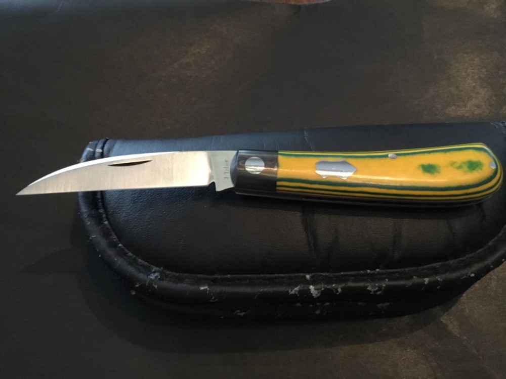 Custom Jason Tabor Wharncliffe Swayback Slipjoint Folder Folding Knife
