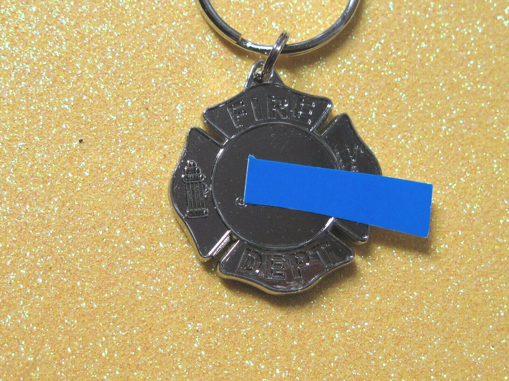 FIRE DEPARTMENT red line - keychain , key chain GIFT BOXED