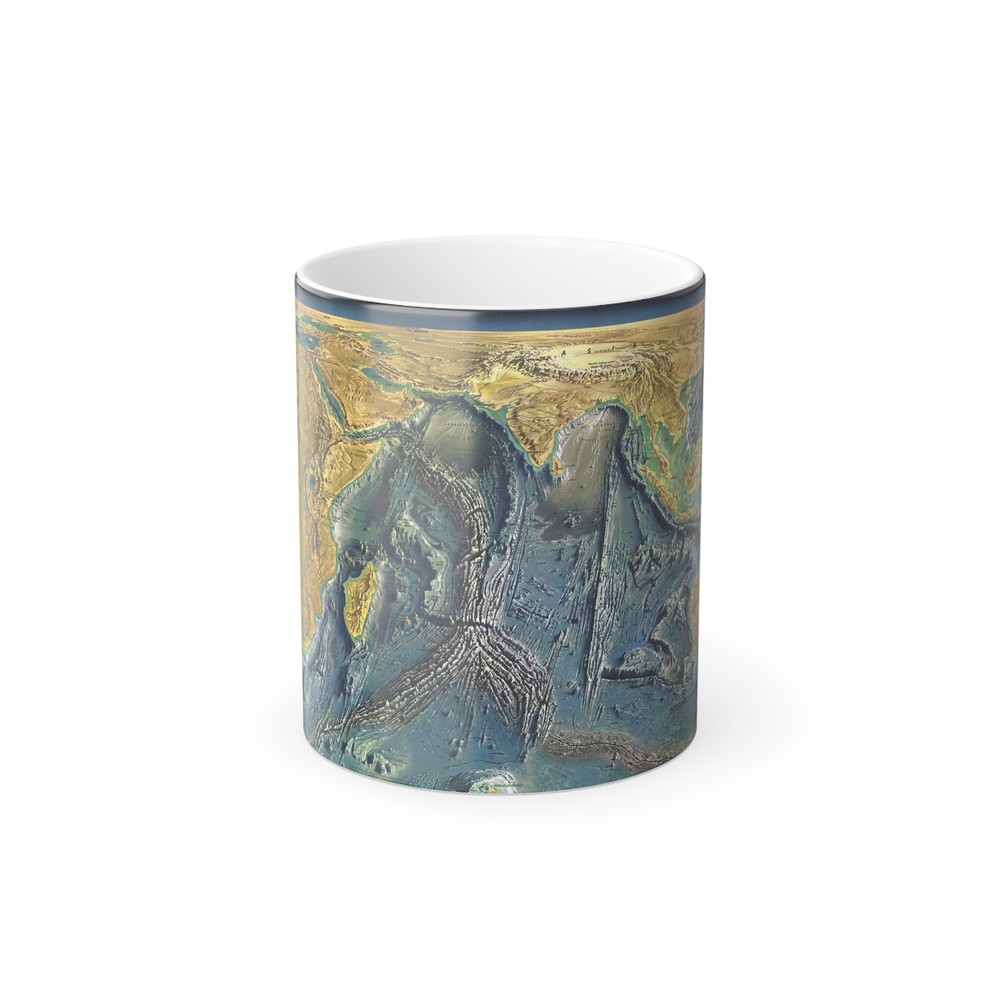 Indian Ocean Floor (1967) (Map) Color Changing Mug 11oz