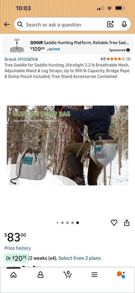 Tree Saddle Hunting Saddle, Lightweight 2.2lb Adjustable 300lb Capacity