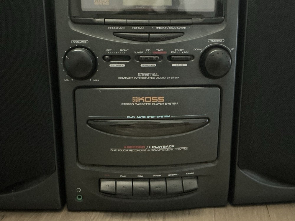 Vintage Koss HG33S Digital Compact Audio System FM/AM CD Cassette Tested