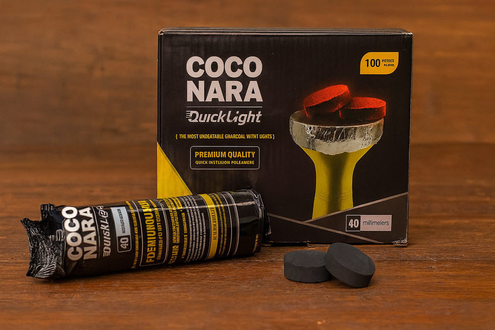 COCO NARA Quick Light Charcoal – 40mm | 100 Pieces | Premium Quality