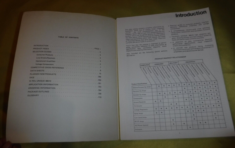 Fairchild Semiconductor Linear Integrated Circuit Data Reference Catalog 1971