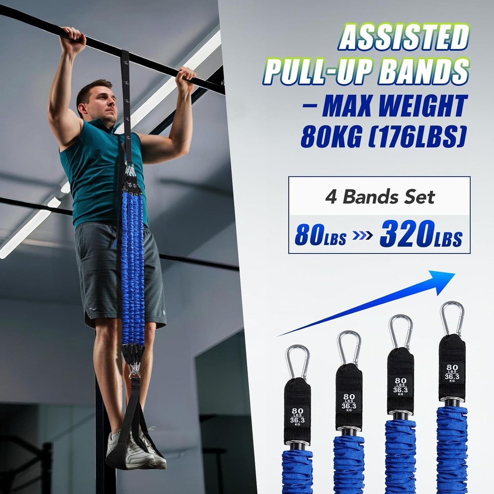 Pull Up Assist Band with Foot Pedal 80lbs
