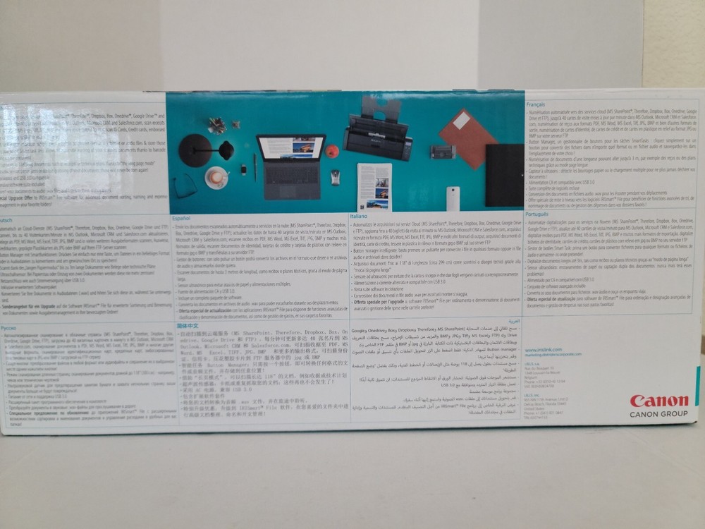 IRIScan v5Pro Portable Duplex Document Color Scanner USB 20PPM