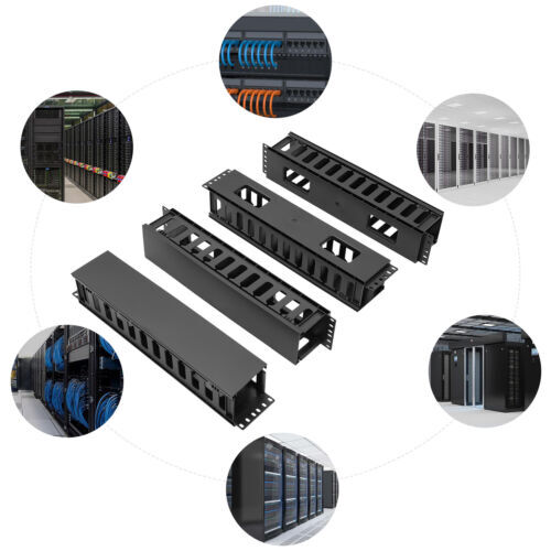 4 Pack Horizontal Rack Mount Cable Management, Cable Organizer, Cable Raceways