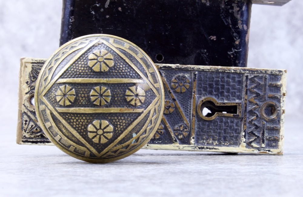 Antique Ornate Brass Door Knobs