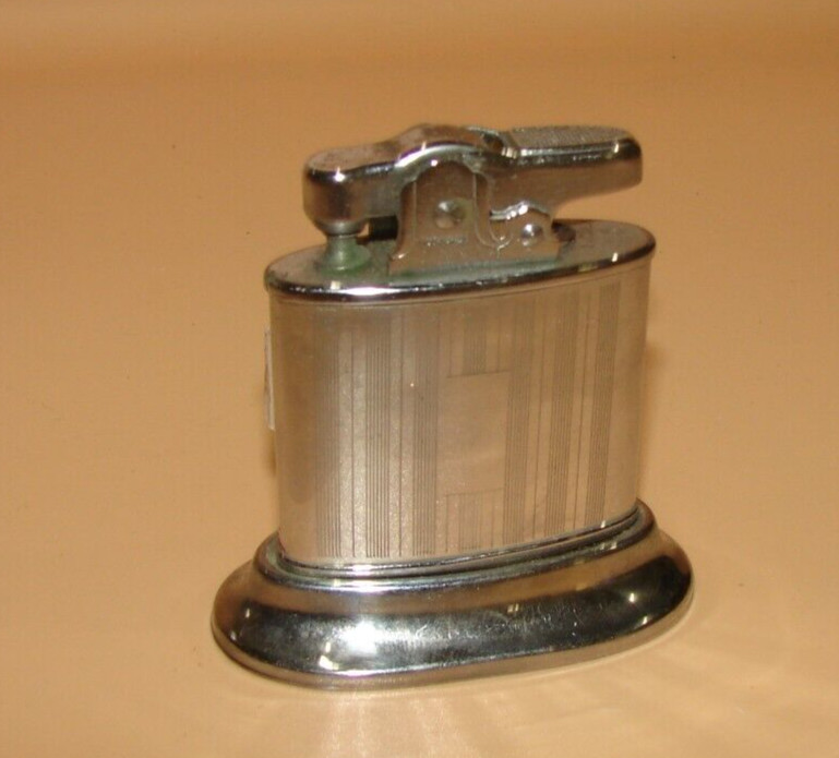 Vintage 1950s LIGHTER! Striped Chrome Japan