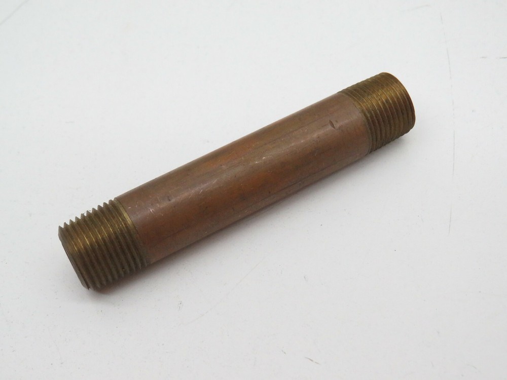 3/8" NPT x 3-1/2" Length Solid Brass Threaded Pipe Nipple