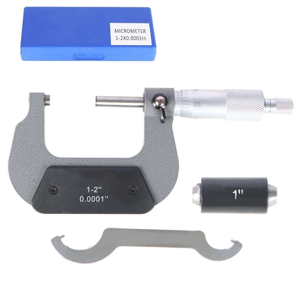HiGH PRECISION 1 - 2 INCH STANDARD OUTSIDE MICROMETER .0001"