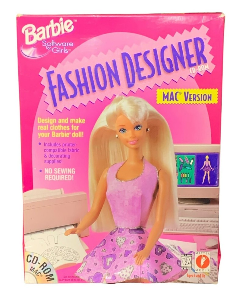 Barbie Fashion Designer CD-ROM Mac 97 Accessories User Guide & Software Kit
