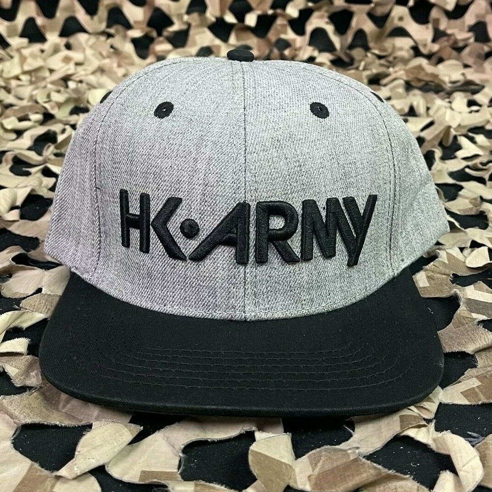 NEW HK Army Snap Back Typeface Hat - Slate/Black