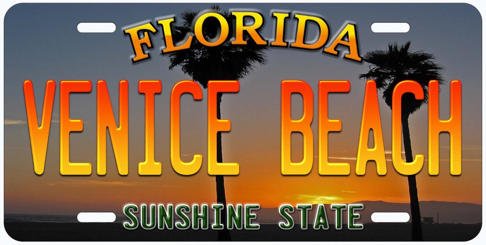 Venice Beach Florida Novelty Car License Plate