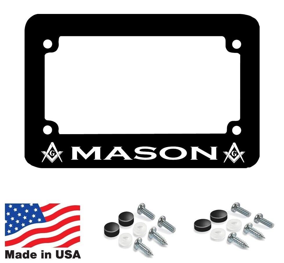 MOTORCYCLE MASON MASONIC MOSON License Plate Frame