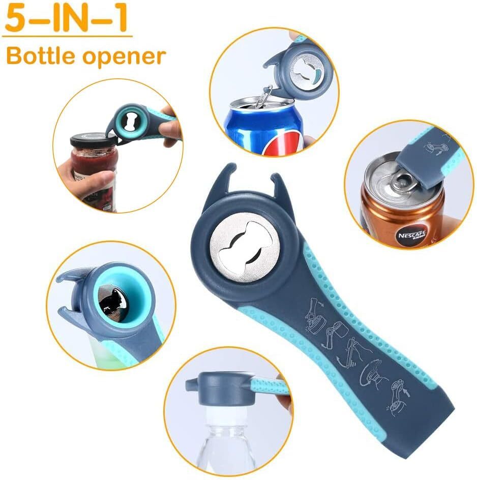 Jar Opener, Multi-function Bottle Opener Non Slip Rubber Jar Opener Gripper Pad