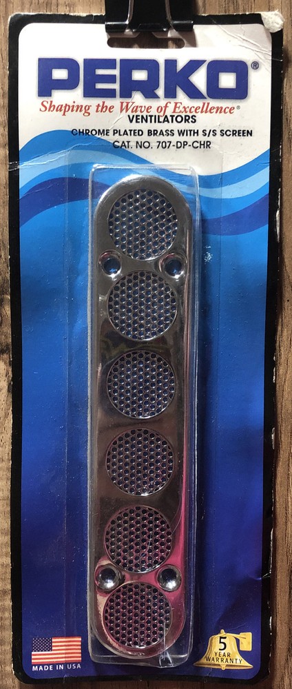 Ventilators Perko 707-DP-CHR Chrome Plated Brass S/S Screen   **USA MADE**