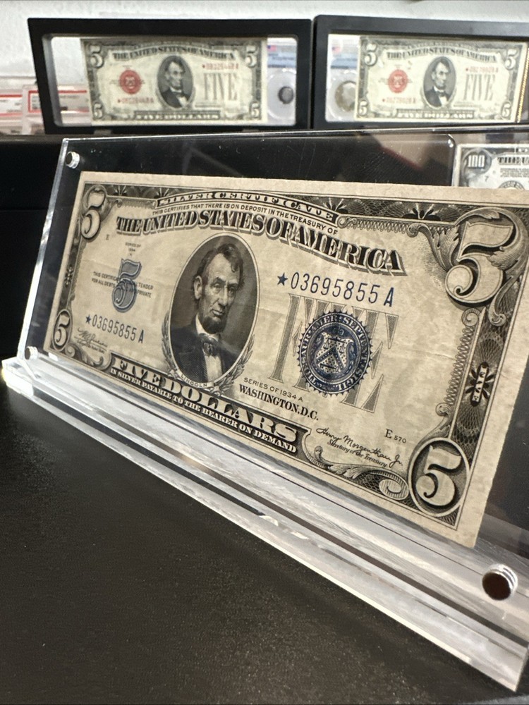 Star Note 1934 A Series $5 Silver Certificate United States Note
