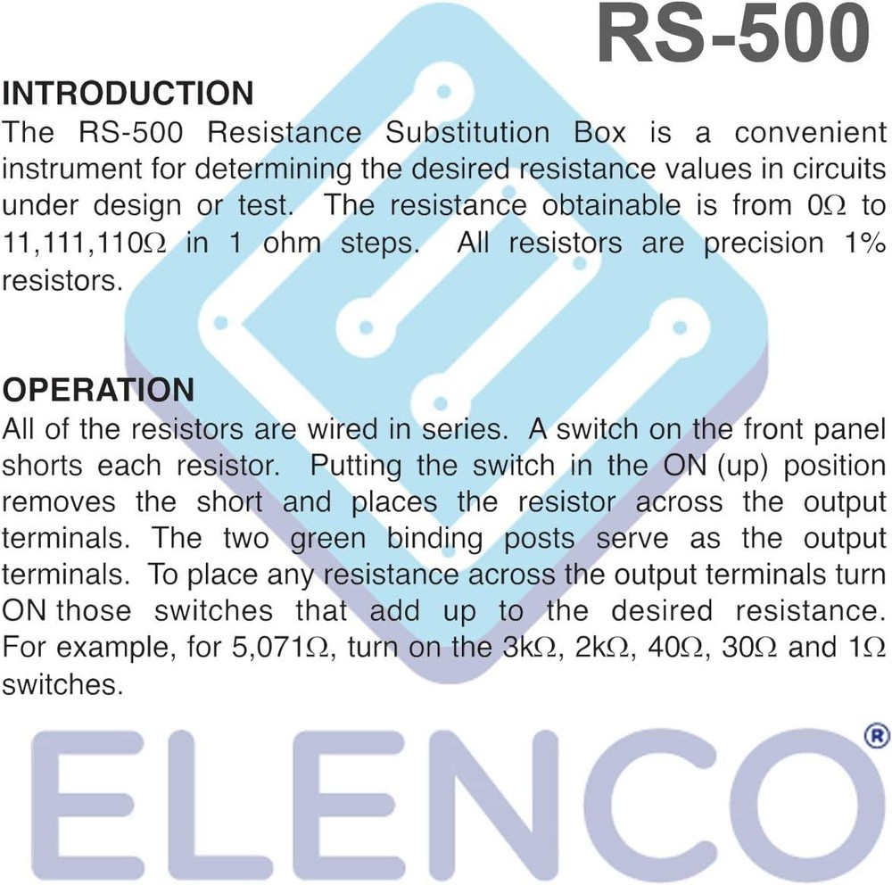 Precision Resistance Substitution Box