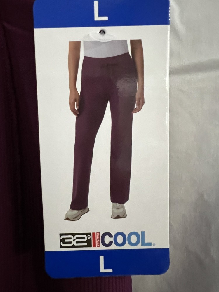 32 Degrees Cool Womens Active Flare Pants Large Purple