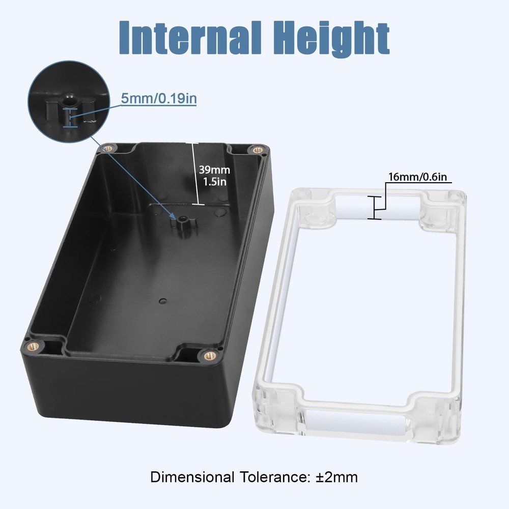 Project Box ABS Plastic IP65 Waterproof Dustproof Electrical Junction Box wit
