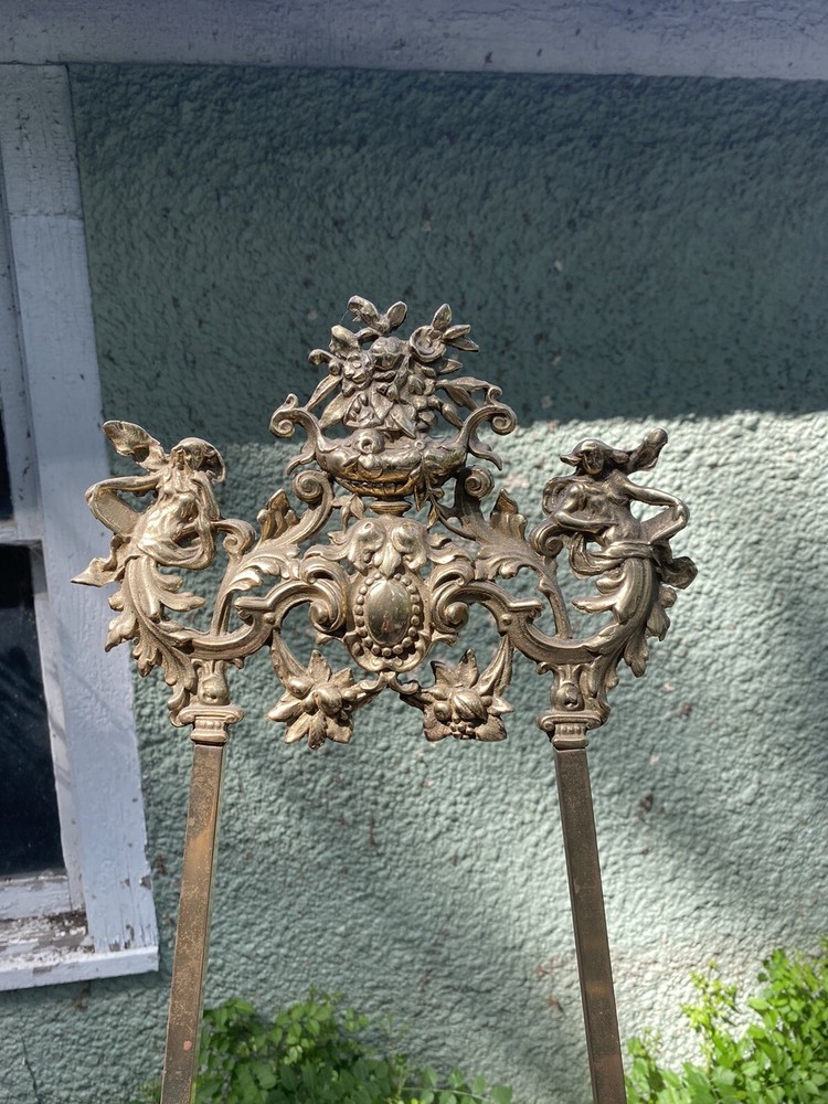 Vintage 6’ Ornate Brass Easels Adjustable