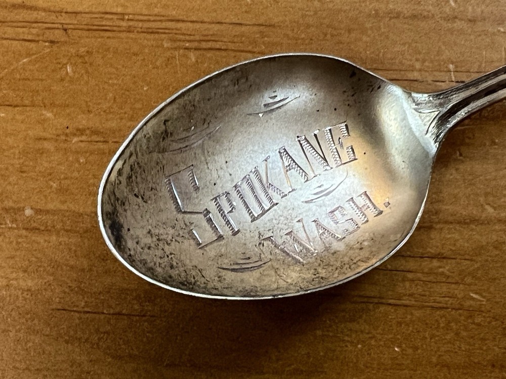 Spokane Washington Figural Corn Sterling Silver Souvenir Spoon