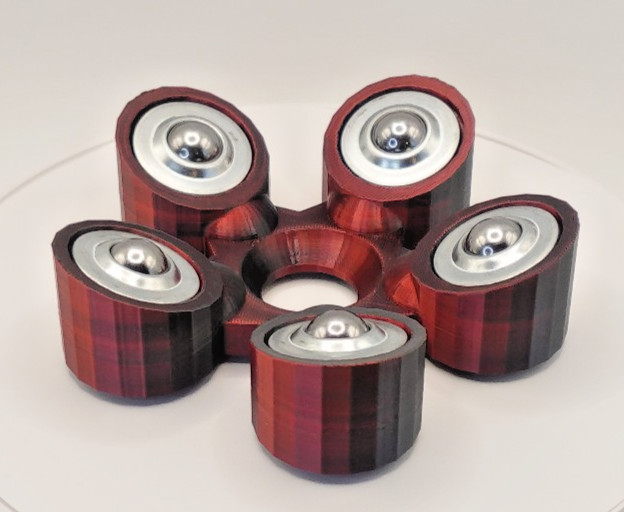 Bowling Ball Spinner Cup - Red and Black