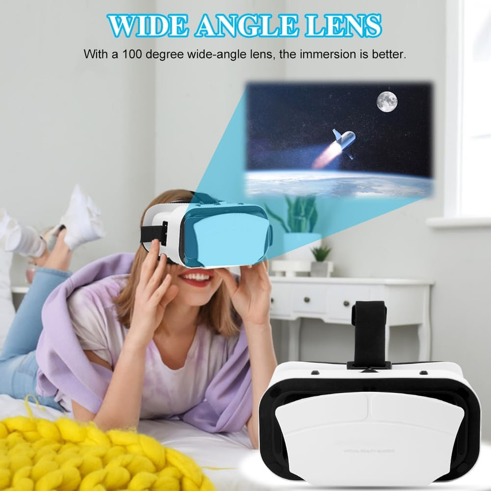 Virtual Reality Goggles, 3D VR Glasses Adjustable VR Virtual Reality Headset wit