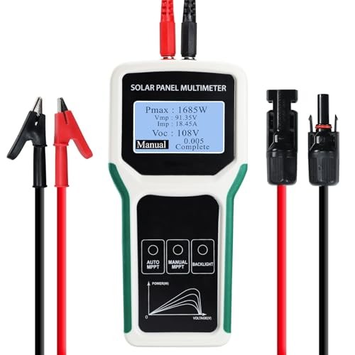 1800W Solar Panel Tester, MPPT Multimeter, LCD Watt Meter, Portable PV Panel