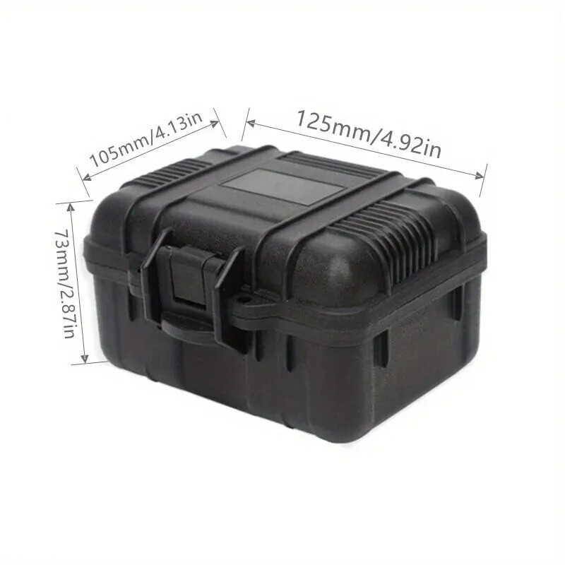 6 Sizes Black Hard Shell PP Toolbox Shockproof Portable Tool Storage Case